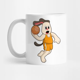 Dog at Basketball Sports Mug